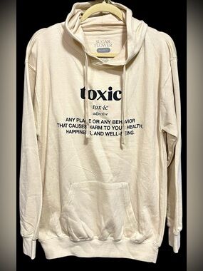 Unisex Medium Sugar Flower cream colored Toxic pullover hoodie
